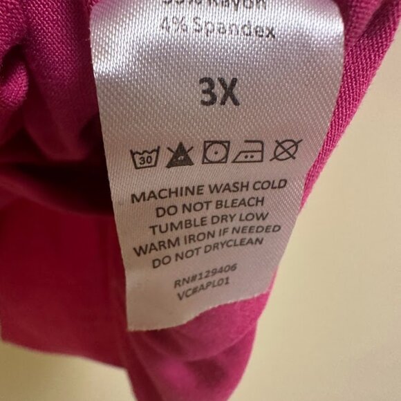 S110 - Venus Pink Swim Suit Cover up Dress Plus size 3X - Picture 5 of 6